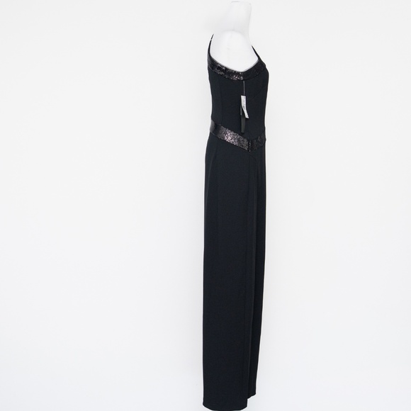 Adrianna Papell Knit Crepe One Shoulder Sequin Gown - Picture 4 of 12
